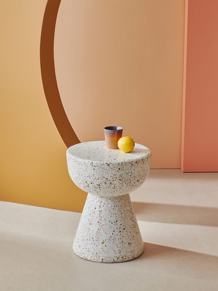 Terrazzo side table Ø35 cm., Terrazzo multicolour HKliving